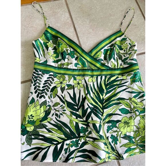 J.Crew Tropical Print V-Neck Sleeveless Top - Picture 7 of 8
